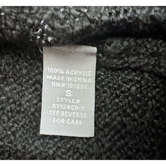 Charlotte Russe Sweater Womens Small Black Patriotic American Flag Long NEW read - Picture 3 of 11